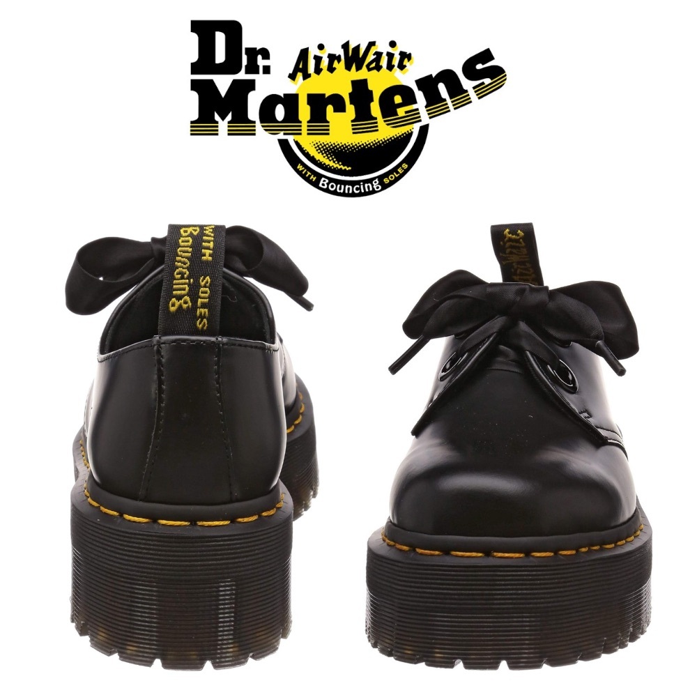 NWOT Dr. Martens Holly Platform Oxford Black Buttero Leather Quad Sole Size 5 - Picture 10 of 11